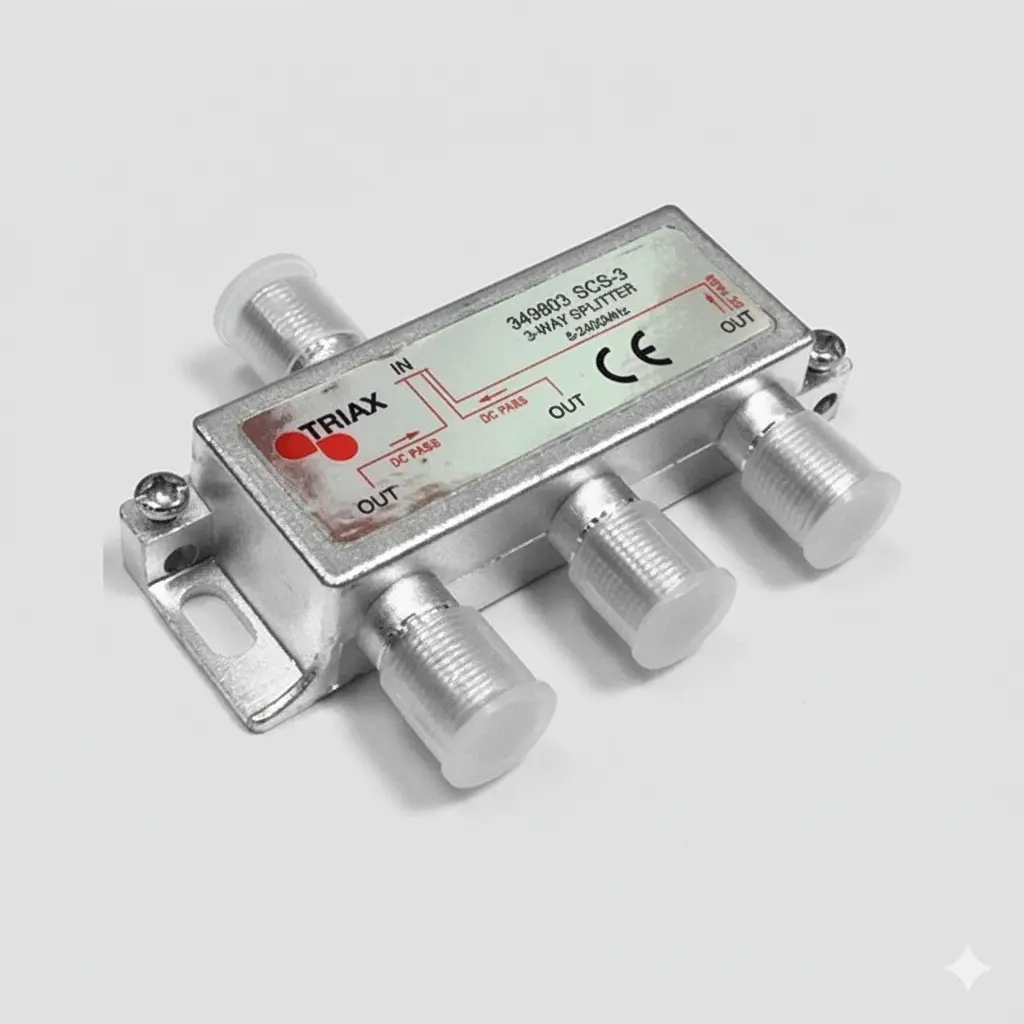 3-way coaxial splitter
