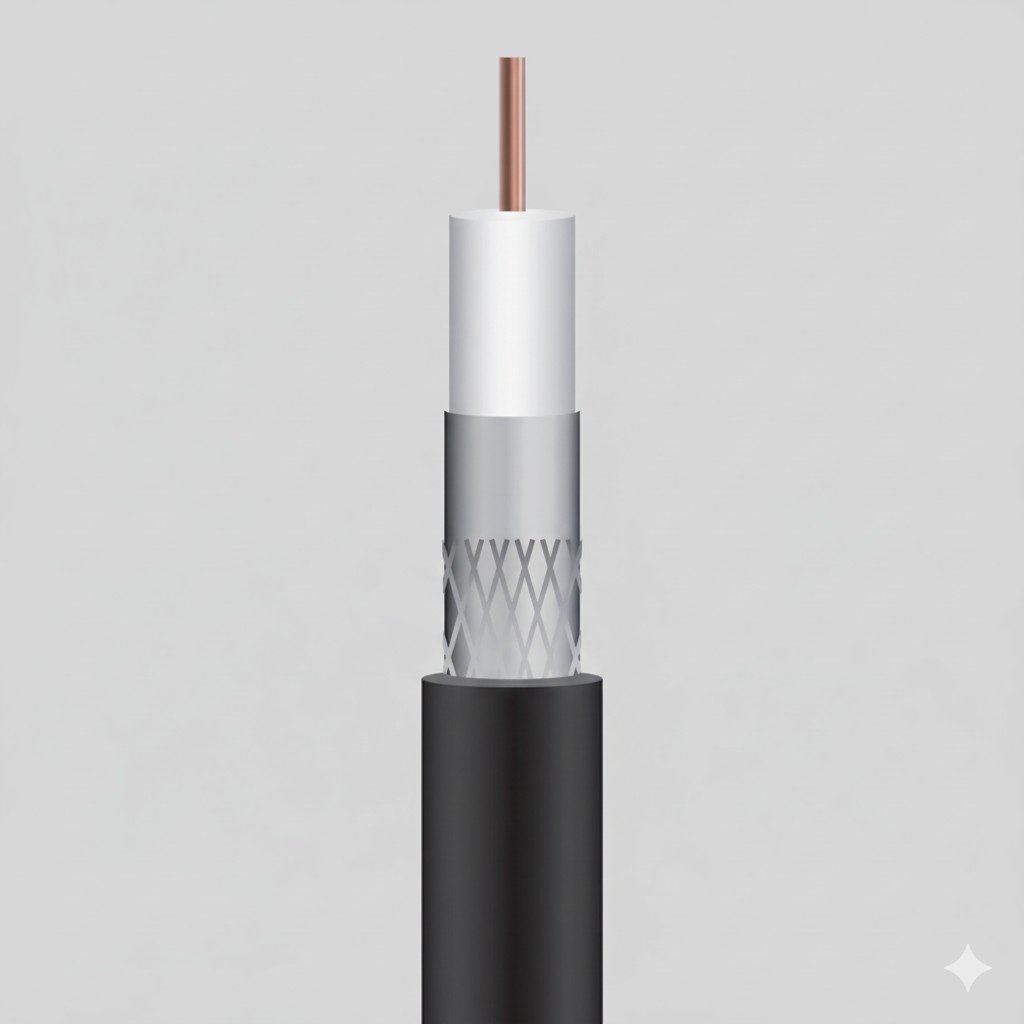 TRIAX RG6U Black 100m Coaxial Cable