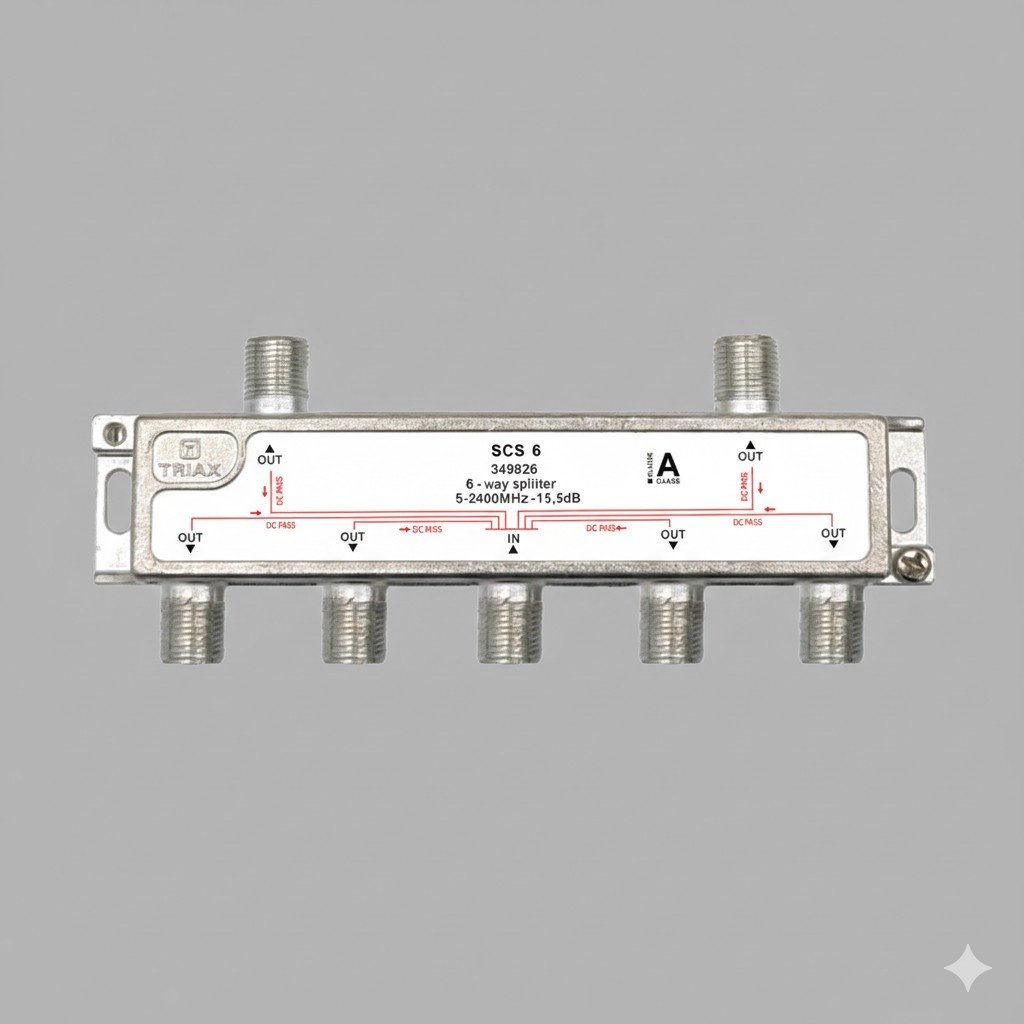 6 Way Splitter 5-2400 Mhz