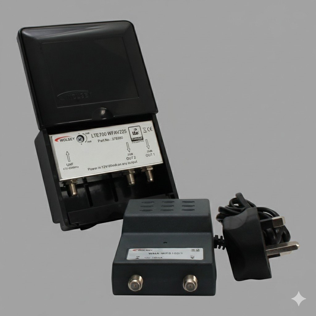 LTE700 WFAV 225 Masthead Kit, 12-25dB Gain, 2 outputs, 1 output PSU