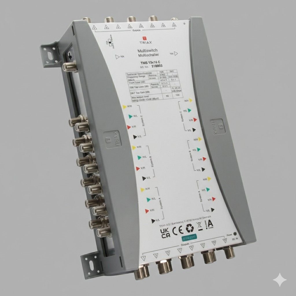 TMS 13×16 C Cascade Multiswitch 16 Outputs | TRIAX Multiswitch