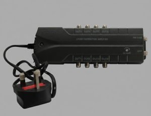 LTE 700, 8 Way Distribution Amp, 2 In 8 Out, Variable Gain 0-10dB, Line Powered